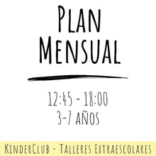Cargar imagen en el visor de la galería, Taller Extraescolar - PLAN MENSUAL
