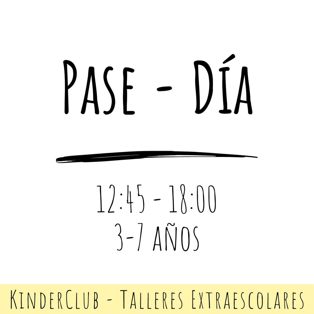 Taller Extraescolar - (1 día) PASE DÍA