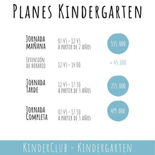 Cargar imagen en el visor de la galería, Kindergarten - Mensualidad / Monatsbeitrag - JORNADA TARDE (12:45 - 17:30 hrs)
