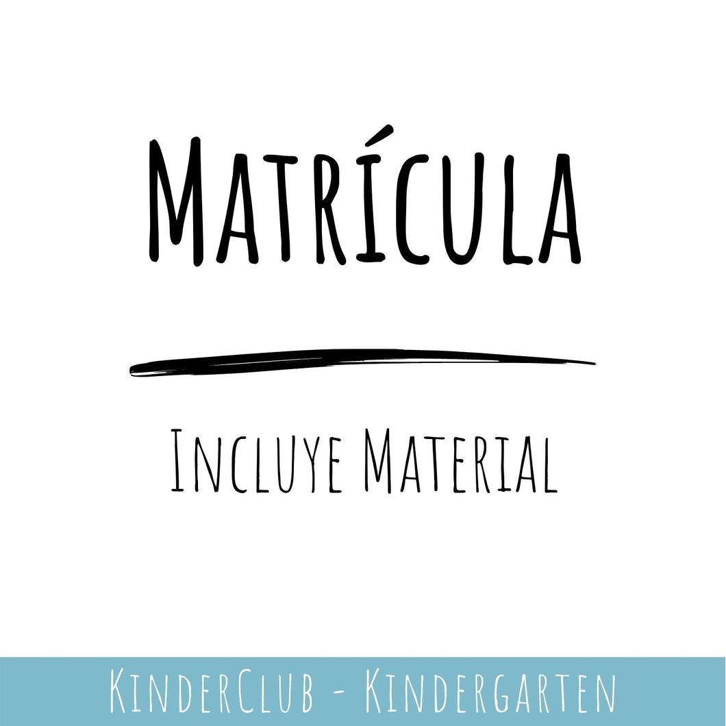 Kindergarten - MATRÍCULA ANUAL