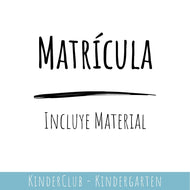 Kindergarten - MATRÍCULA ANUAL